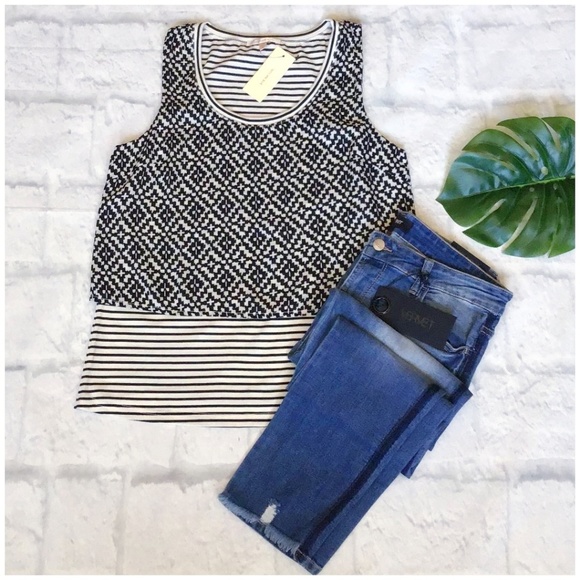 LAST 1❗️🎀 HP 🎀 Skies Are Blue Anthro Boho Chic Mixed Top - Picture 8 of 8